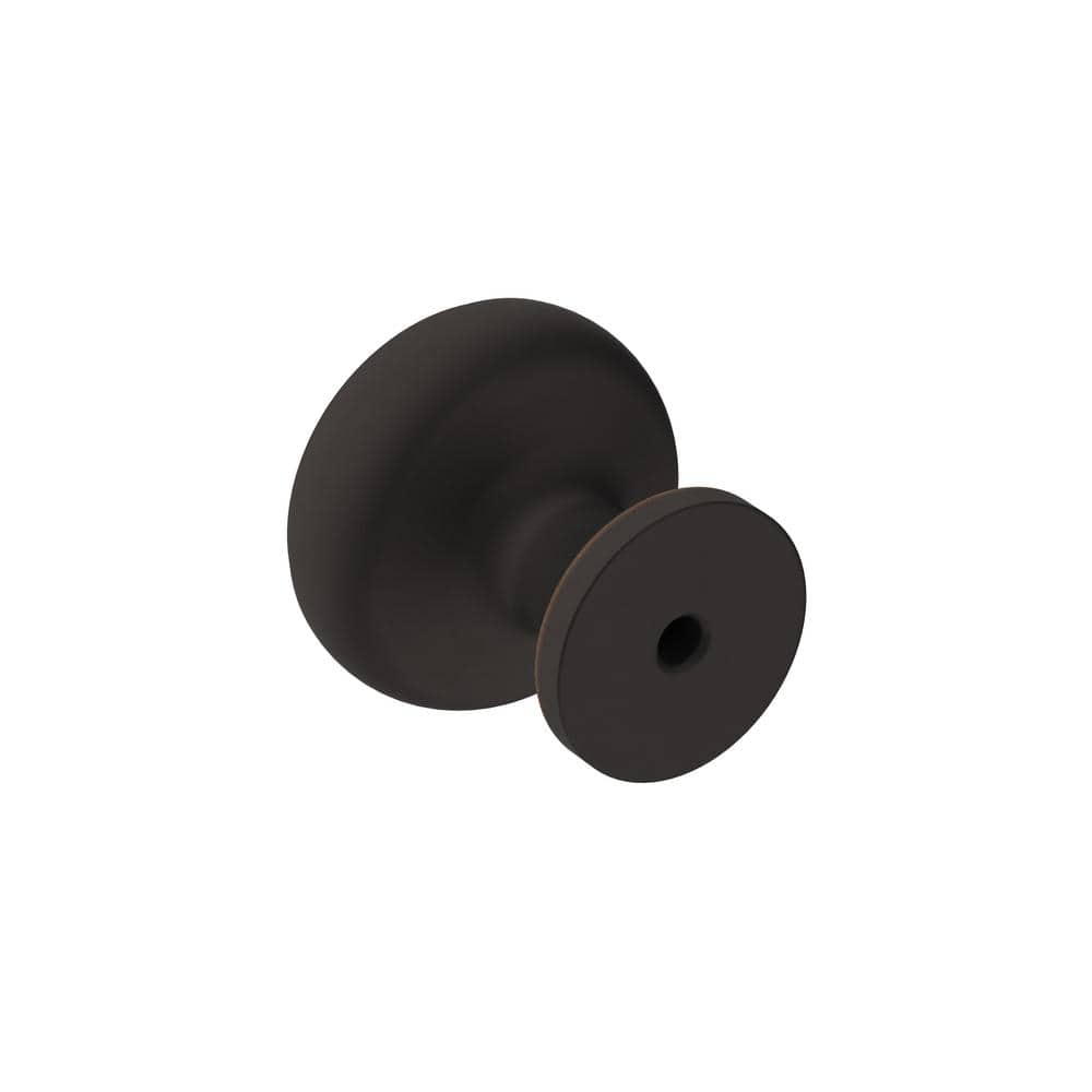 Ville Round Oil Rubbed Bronze Cabinet Knob with Mounting Hardware