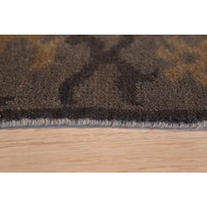 Black Handmade Wool Transitional Ningxia Rug, 12' x 18'