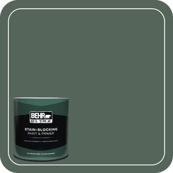 BEHR ULTRA 1 qt. #460F-6 Medieval Forest Semi-Gloss Enamel Exterior Paint & Primer