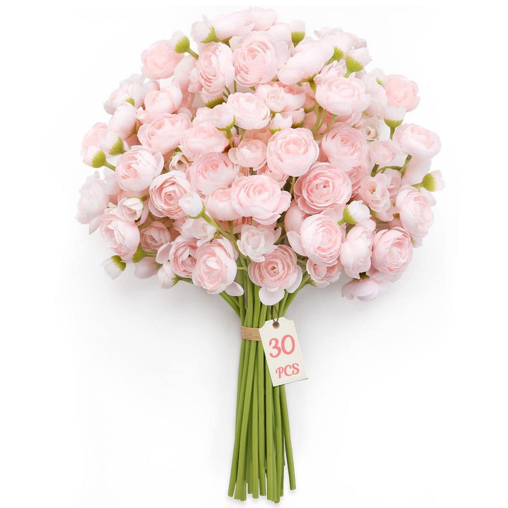 Artifical Spring Roses Dracelo 11.5 in. Pink Artificial Roses (30 Stems)-Spring-Style Faux ...