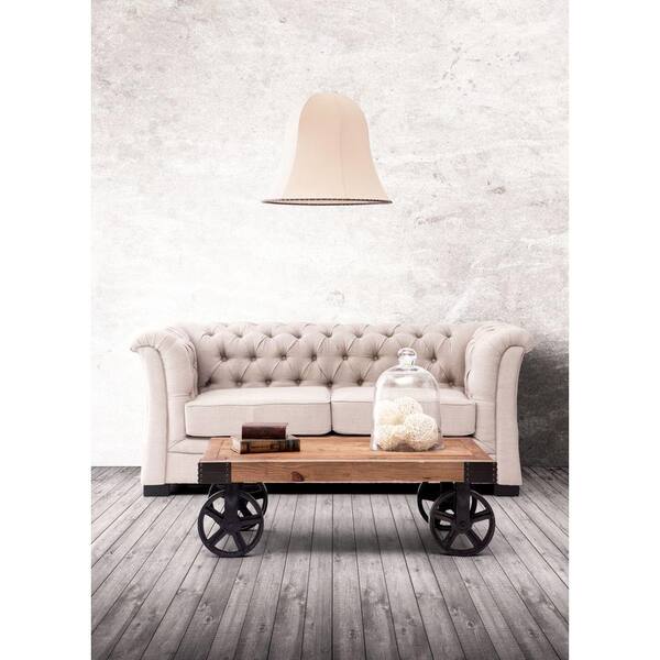 ZUO Barbary Coast Distressed Natural Mobile Coffee Table