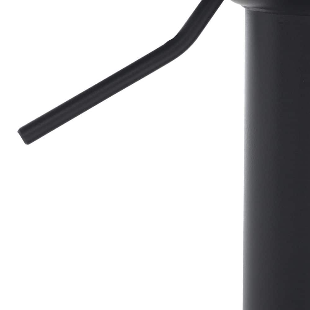 Adjustable Grey and Black Saddle Style Bar Stool
