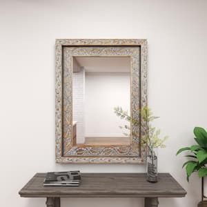 Brown Vintage Wall Mirror, 36 in. x 3 in. x 48 in.