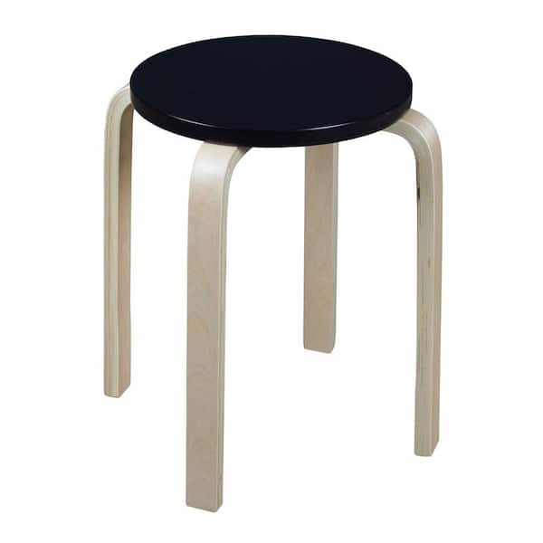 Regency Baha 18 in. Natural/Black Bentwood Accent Stool