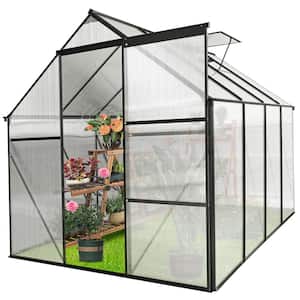 6 ft. x 8 ft. Walk in Polycarbonate DIY Greenhouse Raised Base and Anchor Aluminum Heavy-Duty