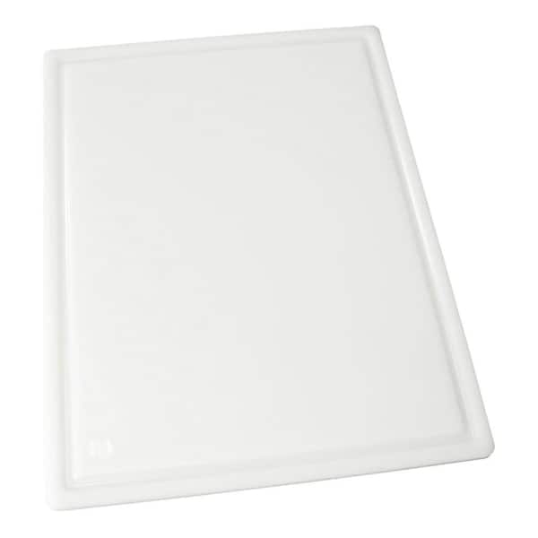 12 in. x 18 in. x-1/2 in., White Grooved Cutting Board, Grooved