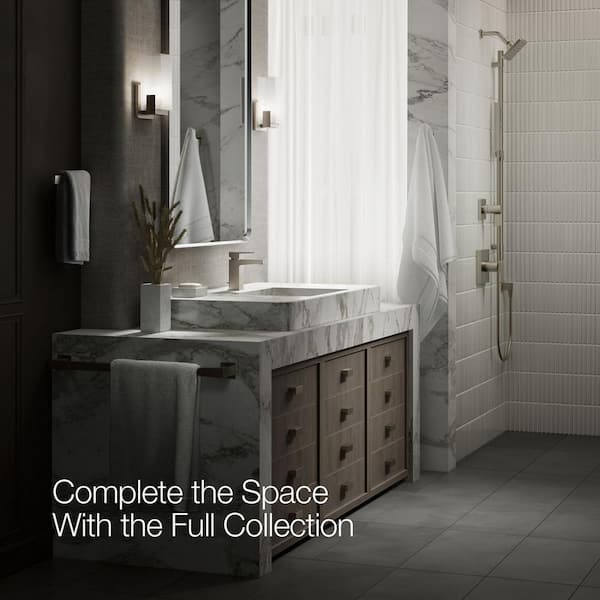 KOHLER Honesty Single Hole Single-Handle Bathroom Faucet in Vibrant Brushed Nickel