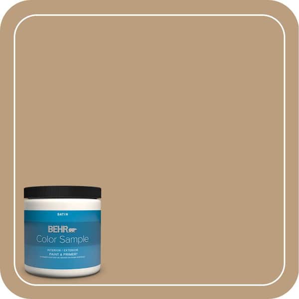 8 oz. #PPH-11 Cardboard Color Satin Enamel Interior/Exterior Paint & Primer Color Sample