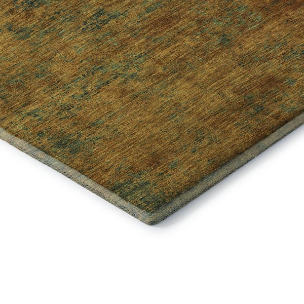 Mayfield Premium Machine Washable Abstract AMF1093 Copper 9 ft. x 12 ft. Area Rug