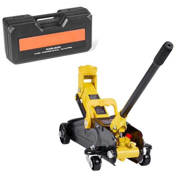 Low Profile Floor Jack, 1.5 Ton (3300 lbs.) Capacity, Steel Racing Floor Jack Single Piston Quick Lift Pump 2025 Update