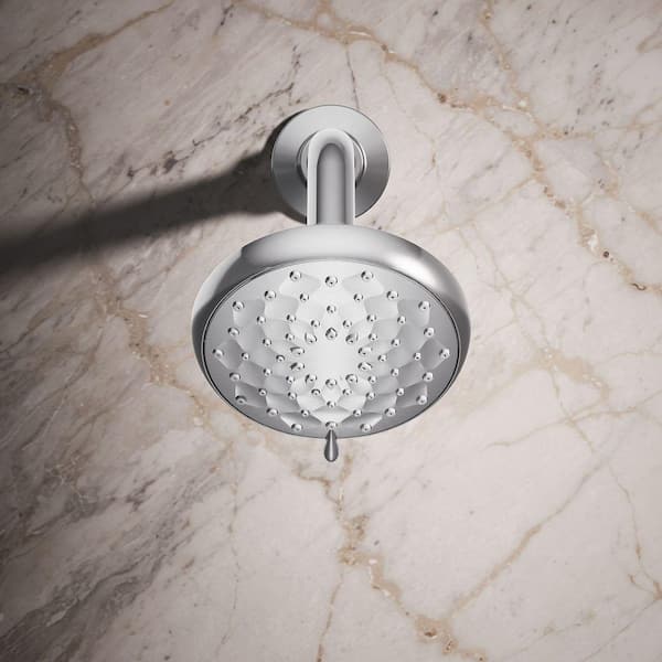 KOHLER Awaken 3-Spray Patterns 4.6 in. H Single Wall Mount Fixed Shower Head in Polished Chrome
