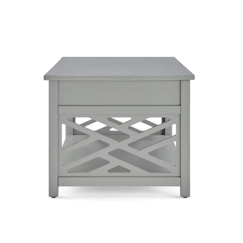 Coventry Dove Gray 36" Wood Coffee Table with Storage Drawer