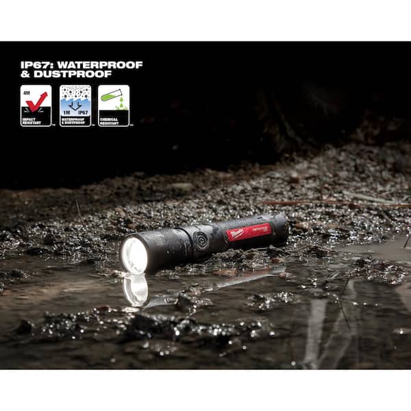 milwaukee 1100 lumen flashlight Milwaukee 2161-21 USB Rechargeable 1100L Twist Focus Flashlight