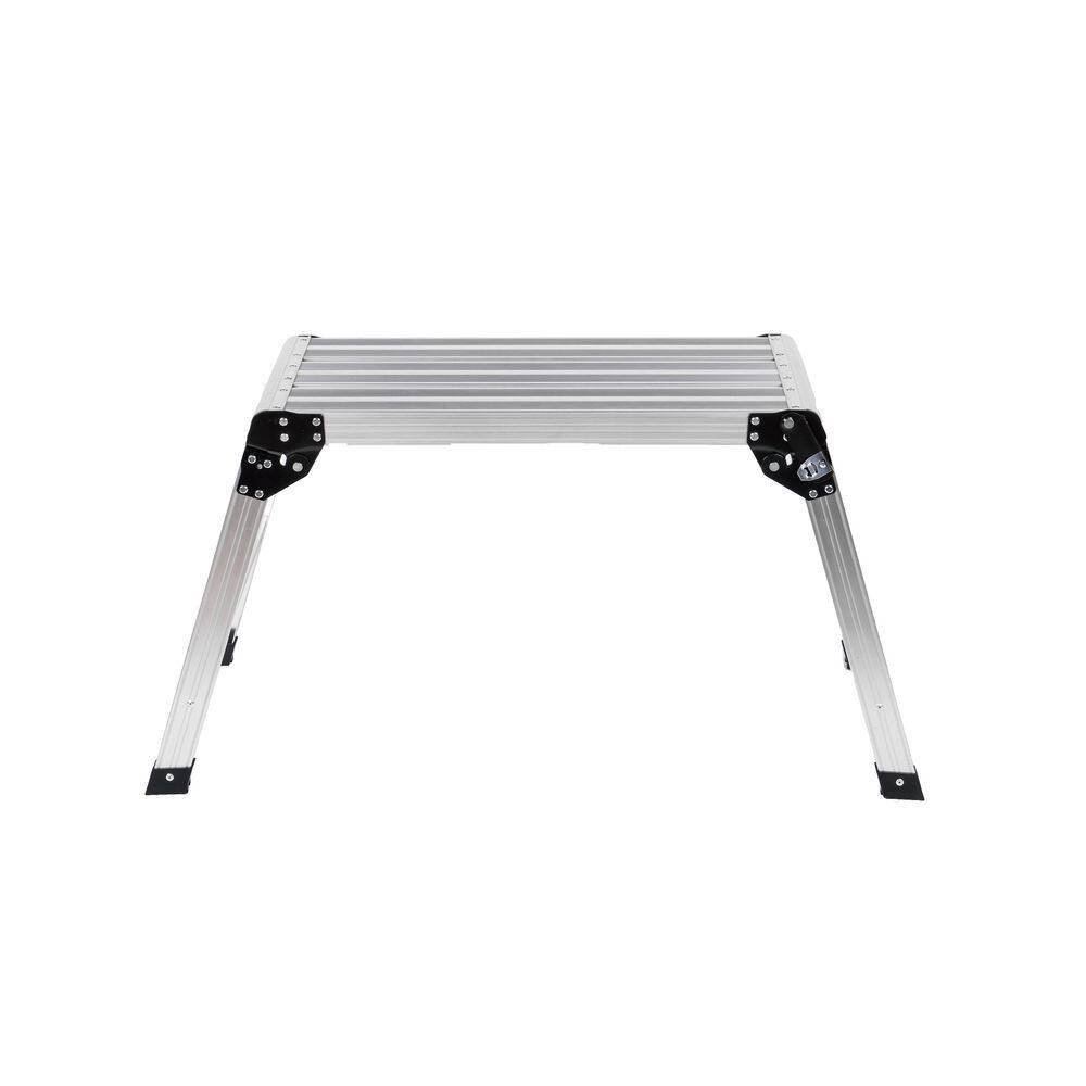 27 in. W x 12 in. D Silver Aluminum Workbench Table Stool Ladder with Non-Slip Feet for Working, Cleaning, Painting price history on PriceWatchPro