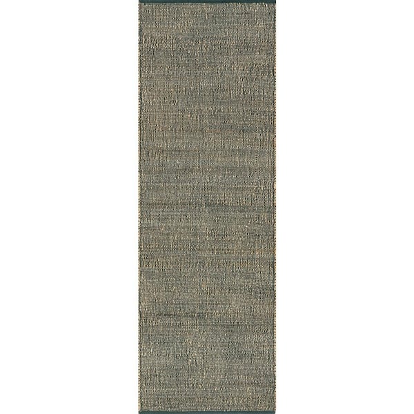 Perfect Handwoven Jute-Blend Green 3 ft. x 8 ft. Indoor Runner Rug