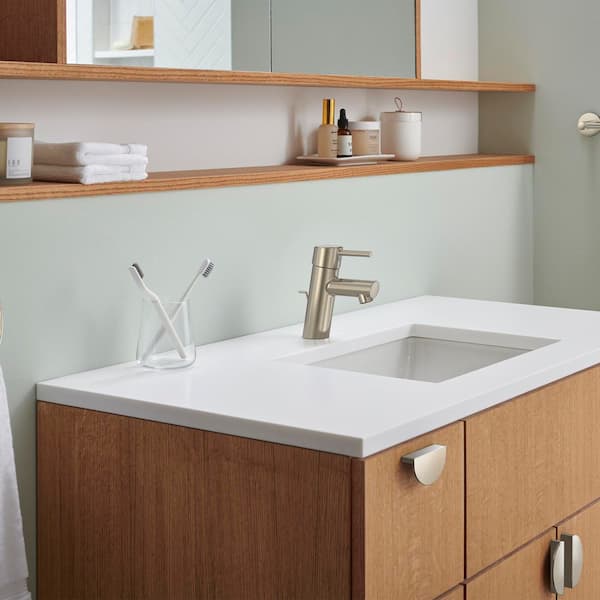 Concetto Single Hole Single-Handle Bathroom Faucet in Nickel Infinity Finish