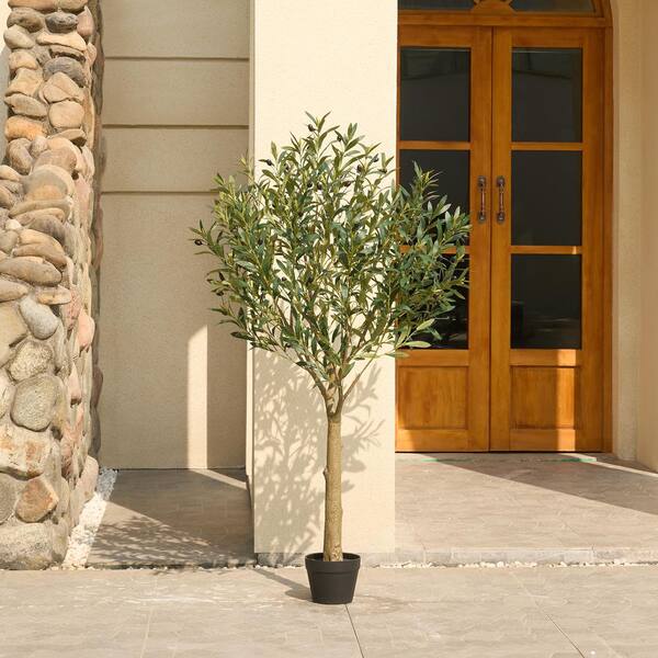 DR.Planzen 8 ft. Artificial Olive Tree Indoor/Outdoor UVResistant