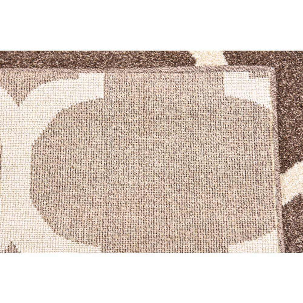 Elegant Brown Trellis 8' x 10' Rectangular Easy-Care Rug