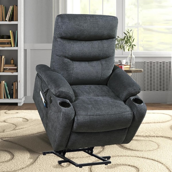 Light Gray Cozy Light Gray Recliner Sofa Chair with Lumbar Support