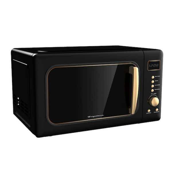 0.7 cu. ft. Retro Countertop Microwave Oven with 700 W in Black