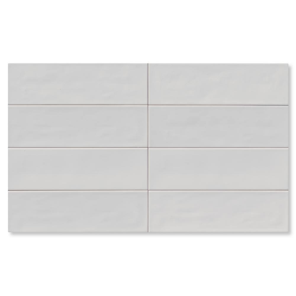 Bedouin Light Gray Gloss Ceramic Subway Wall Tile 3.5" x 12"