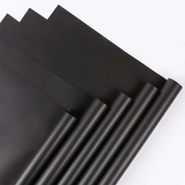 N/A 20 Sheet Waterproof Flower Wrapping Paper for Bouquets and Gifts Black Elegant Design for Wedding Birthday DIY