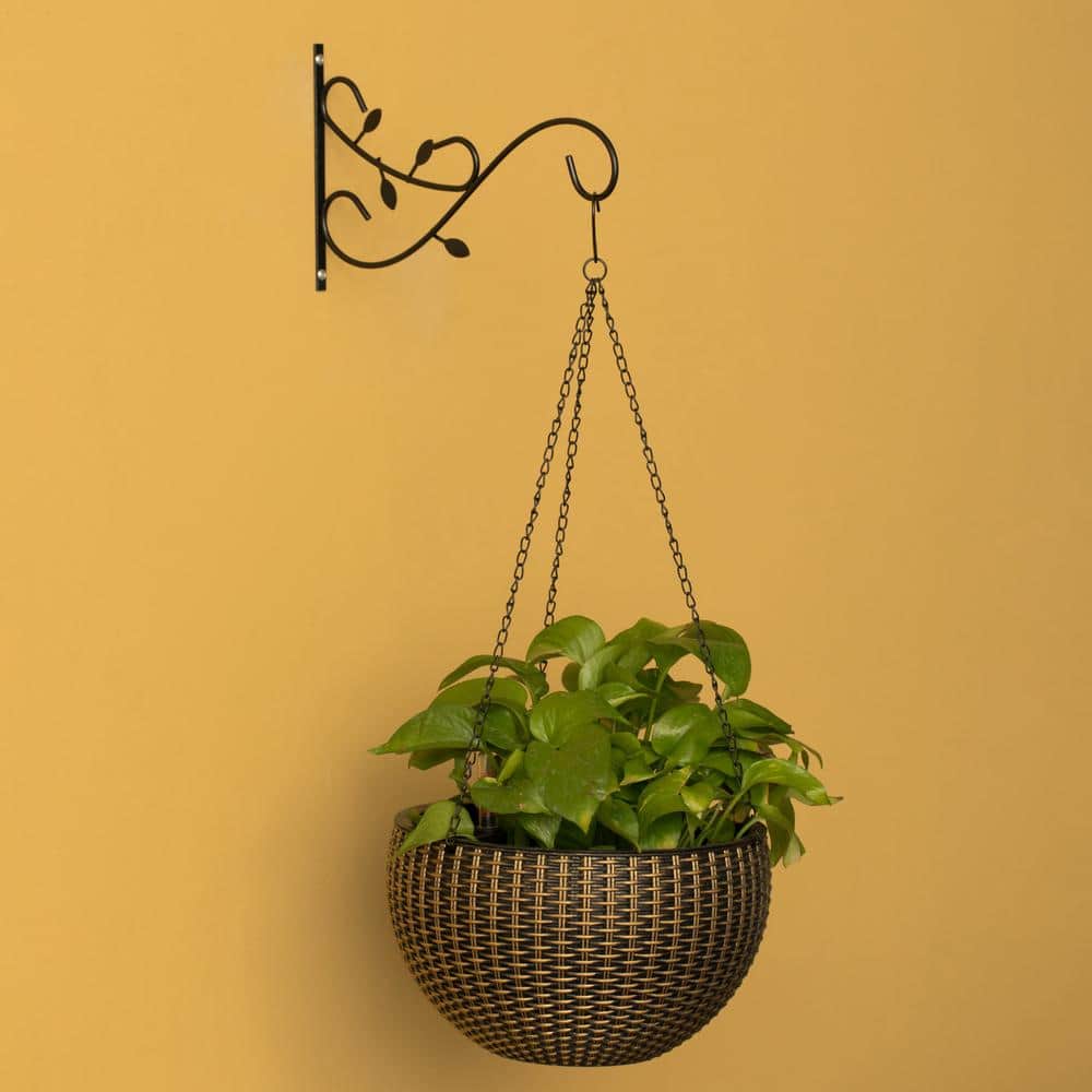 Black Decorative Metal Wall Mounted Plant Hook Set