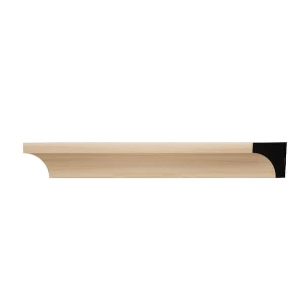 Ekena Millwork WM100 0.69 in. D x 0.69 in. W x 6 in. L Wood (Alder) Crown Moulding Sample