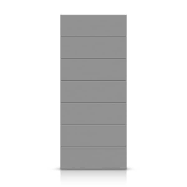 CALHOME 42 in. x 80 in. Hollow Core Light Gray Painted Composite MDF Interior Door Slab
