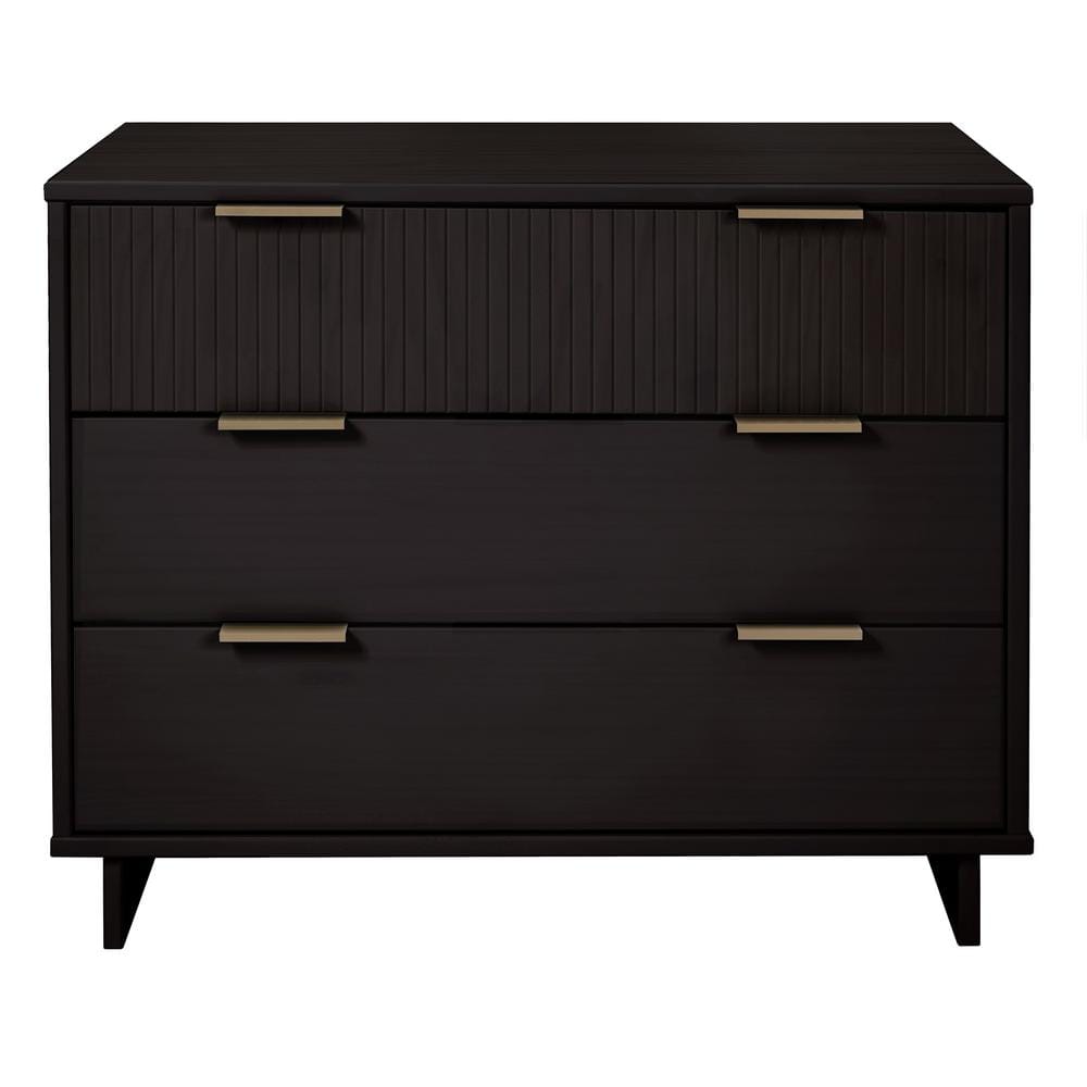 Granville Black Glam Horizontal Dresser with Soft Close Drawer
