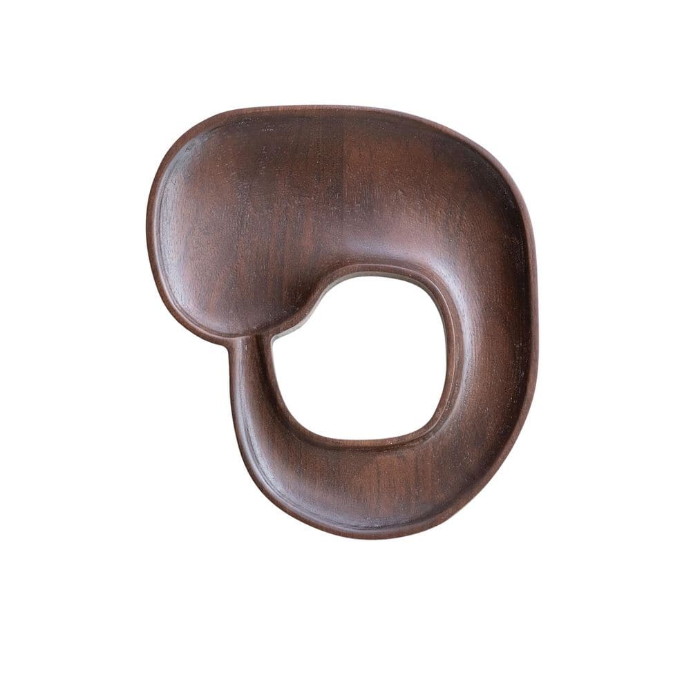 8.3 in. W x 1 in. H x 9.5 in. D Abstract Shaped Walnut Brown Mango Wood Serving Tray price history on PriceWatchPro