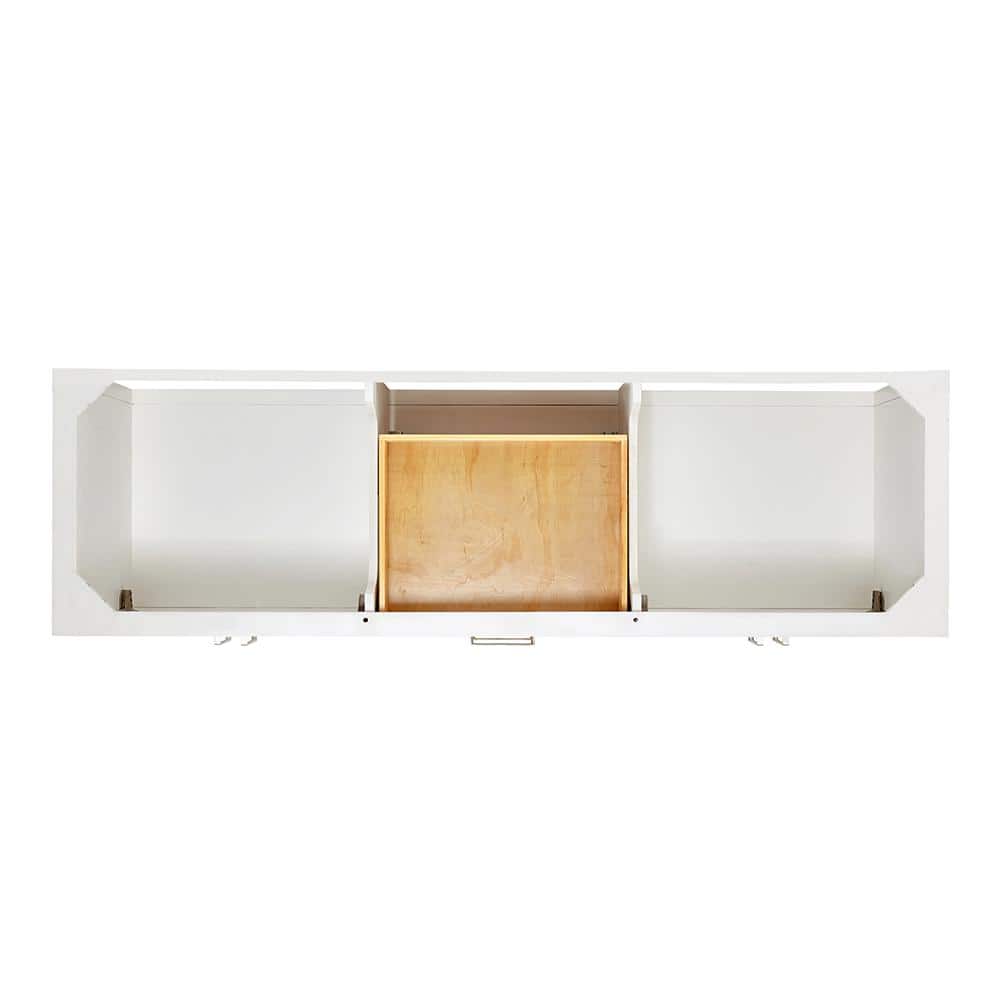 Magnolia 72" White Solid Wood Double Freestanding Vanity Cabinet