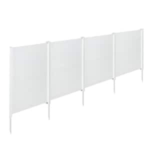 49 in. 2-Piece Outdoor PVC Privacy Panels 2-Pack Garden Fence