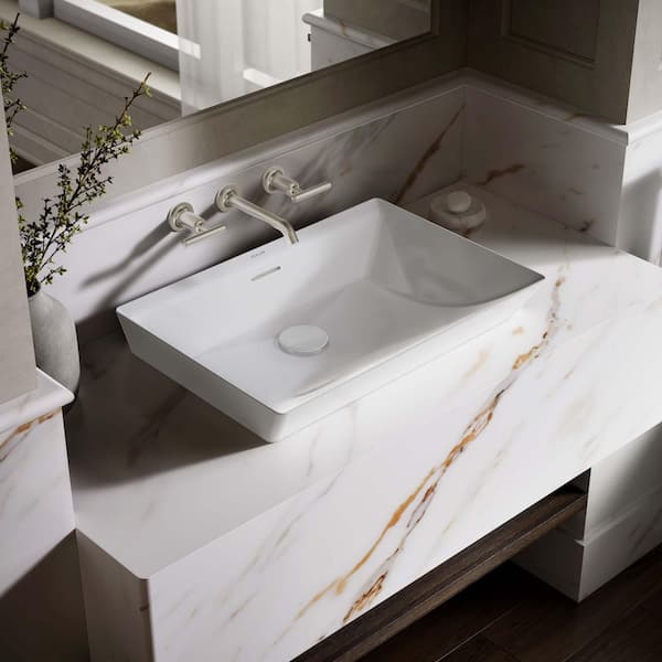 Brazn 23 in. x 16 in. Vessel Bathroom Sink in White Vitreous China