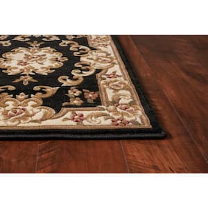 Traditional Morrocan Black/Ivory 2 ft. x 3 ft. Area Rug