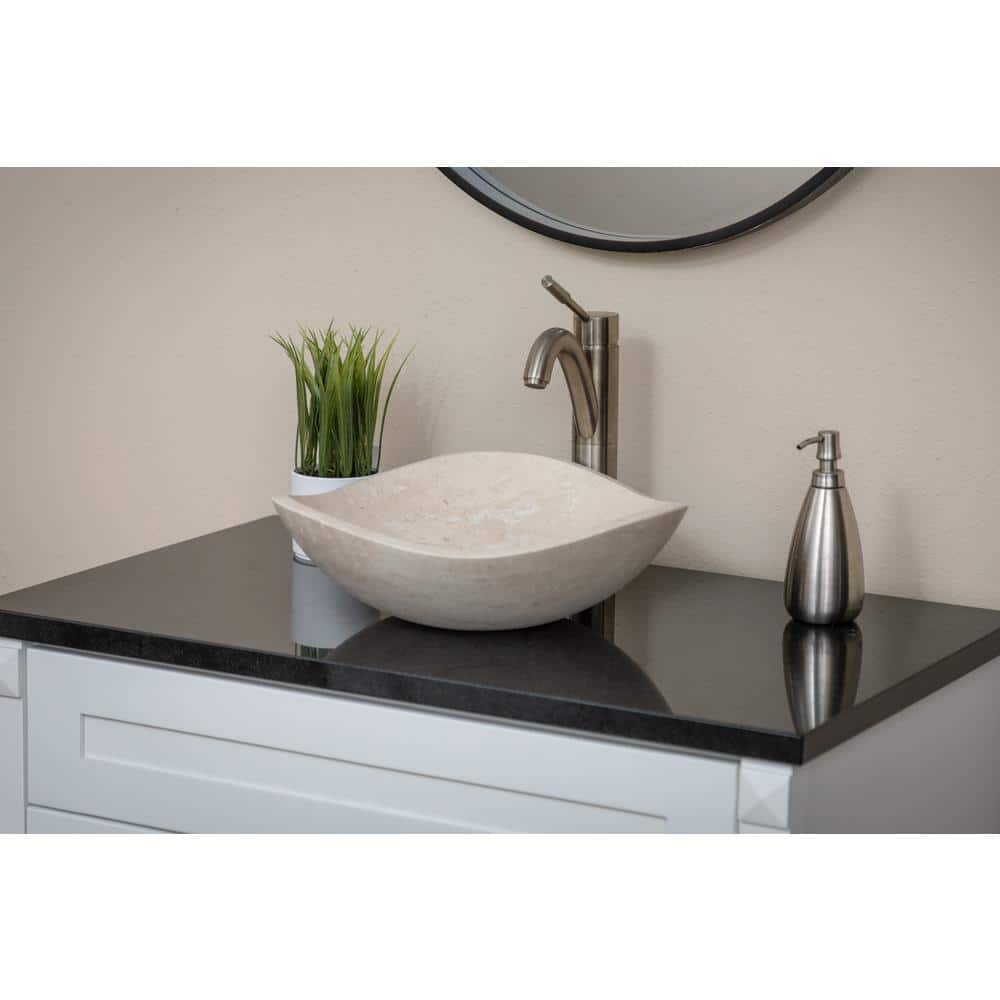 Eden Beige Stone Curved Rim Bathroom Sink