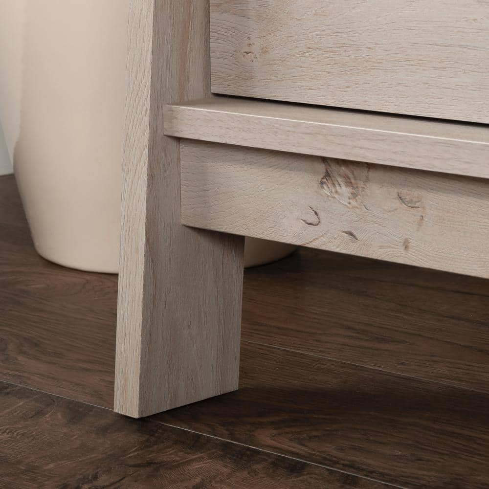 Chalked Chestnut Lockable Lateral File Cabinet with Open Shelf
