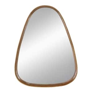 28.1 in. W x 36.8 in. H Wood Brown Vanity Mirror