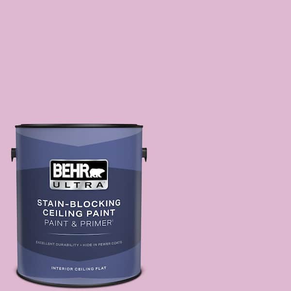 1 gal. #M120-3 Pink Wink Ceiling Flat Interior Paint and Primer