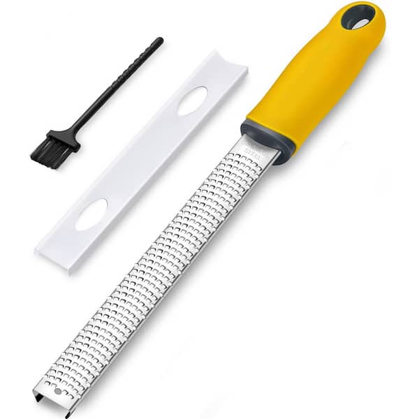 Stainless Steel Zester Grater with Handle for Kitchen-Sharp Blade for Citrus, Cheese, Ginger, Vegetables & Fruits