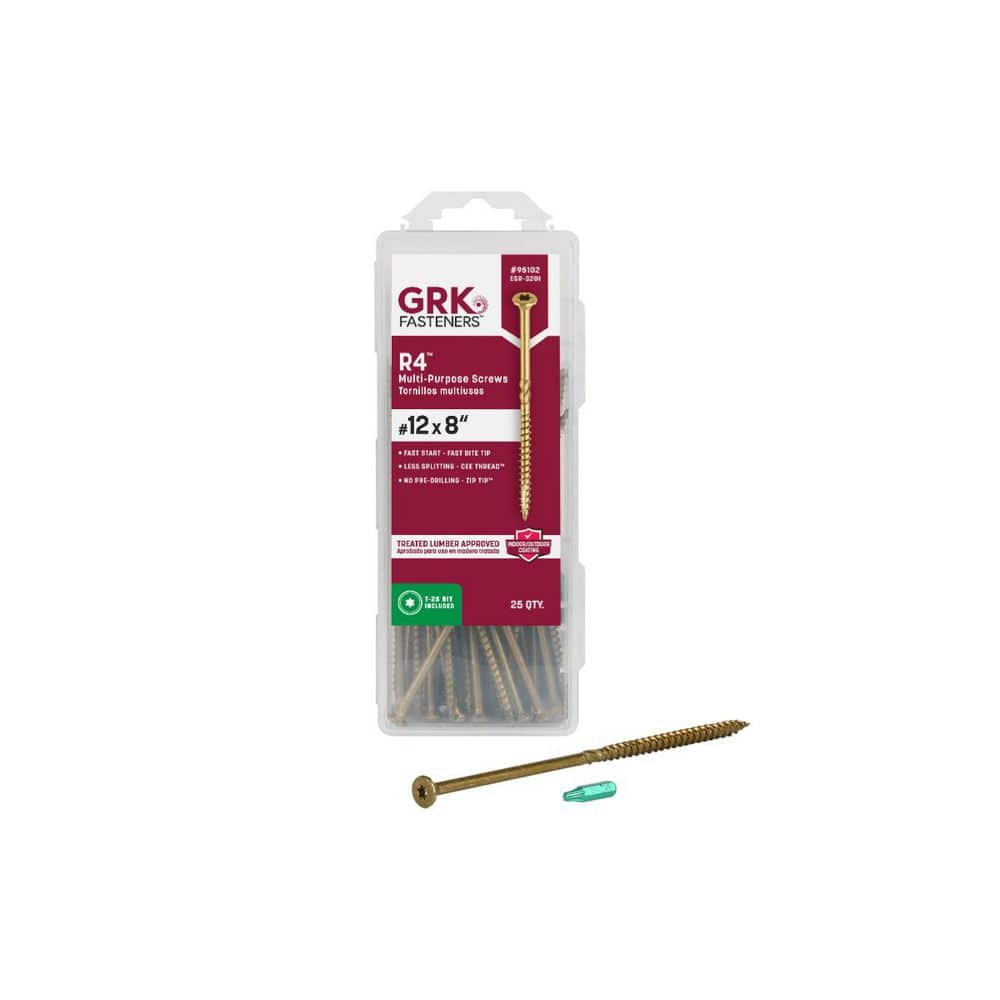 GRK Fasteners #12 x 8 in. Star Drive Torx Bugle Head R4 Multi