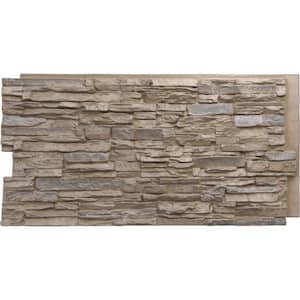 Canyon Ridge 45 3/4 in. x 1 1/4 in. Rockwall Stacked Stone, StoneWall Faux Stone Siding Panel