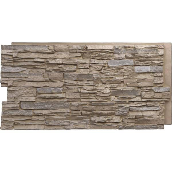 Ekena Millwork Canyon Ridge 45 3/4 in. x 1 1/4 in. Rockwall Stacked ...