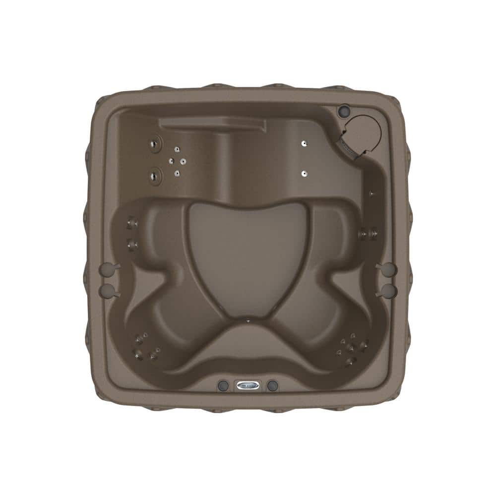 Brownstone 5-Person Rectangle Plug & Play Hot Tub with LED Waterfall