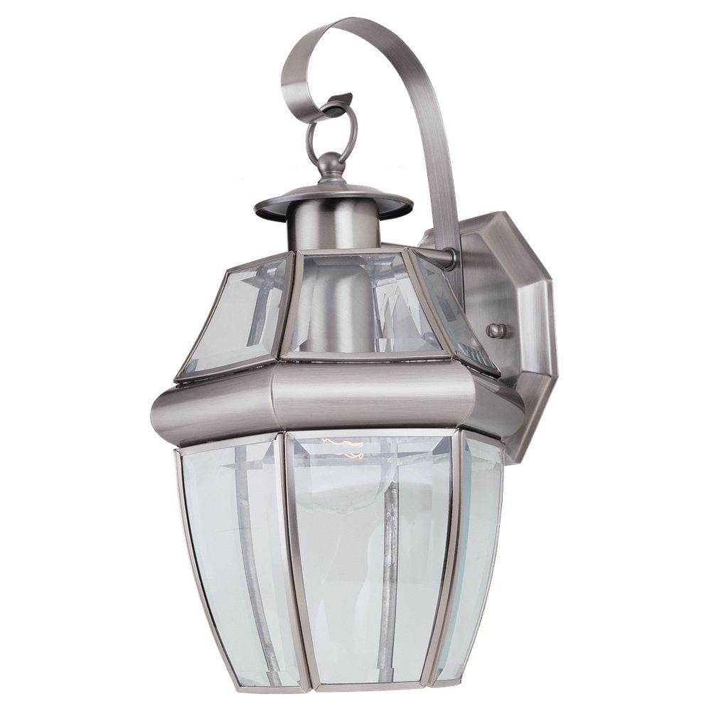 Lancaster Traditional 1-Light Antique Brushed Nickel Outdoor Wall Lantern S