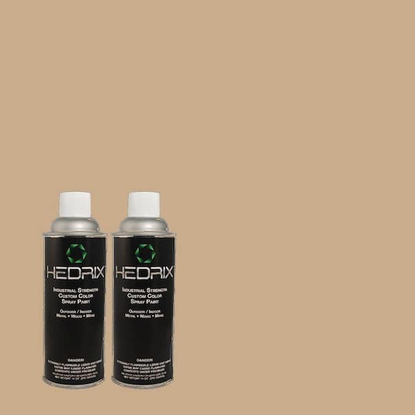 Hedrix 11 oz. Match of 700D-4 Brown Teepee Semi-Gloss Custom Spray Paint (2-Pack)