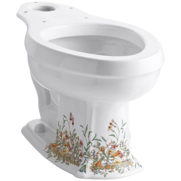 KOHLER Portrait Toilet Bowl Only with English Trellis Design in White