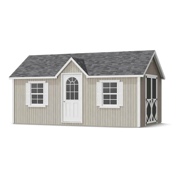 Classic Cottage 10 ft. x 18 ft. Outdoor Wood Storage Shed Panelized Kit with Operable Windows and Floor (180 sq. ft. )