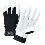 X-Large Heavy Duty Grain Goatskin Gloves with Spandex Back, Reinforced Palm and Thumb