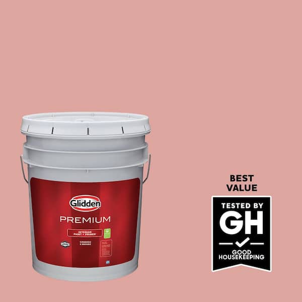 Glidden Premium 5 gal. PPG1057-4 Coral Cove Eggshell Interior Latex Paint